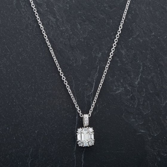 Second Hand Platinum 16" Diamond Pendant 4314520