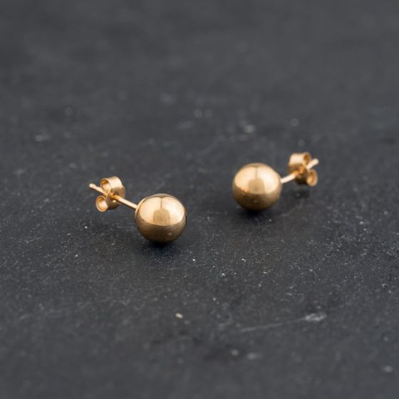 Second Hand Yellow Gold 5.5mm Ball Stud Earrings 43171423
