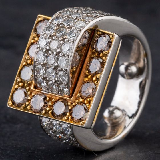 Second Hand 14ct White Gold Diamond Cluster Ring 4328676