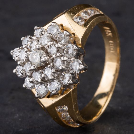 Second Hand 14ct Diamond Fancy Cluster Ring 4328758
