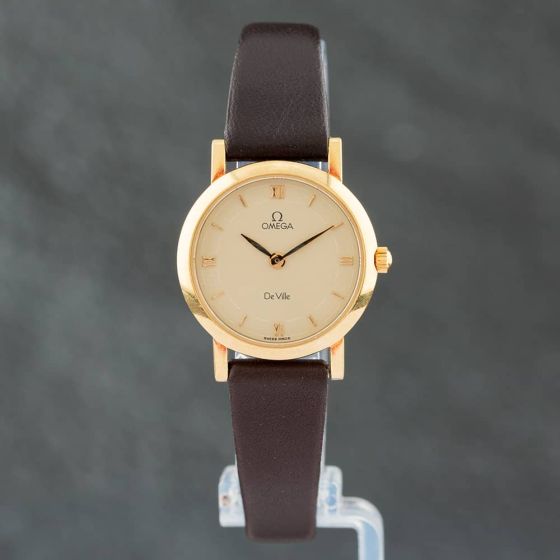 Second Hand OMEGA De-Ville 18ct Gold Watch 