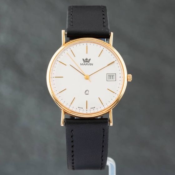 Second Hand Marvin 9ct Gold Watch 