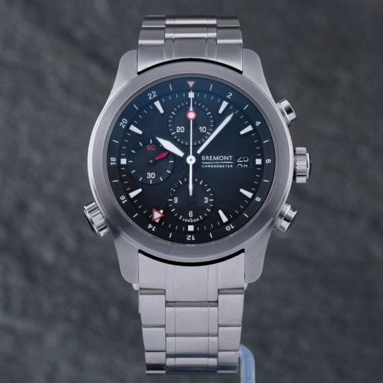 Second Hand Bremont Mens Alt1-Zt Black Dial Bracelet Watch ALT1-ZT/BK/BR