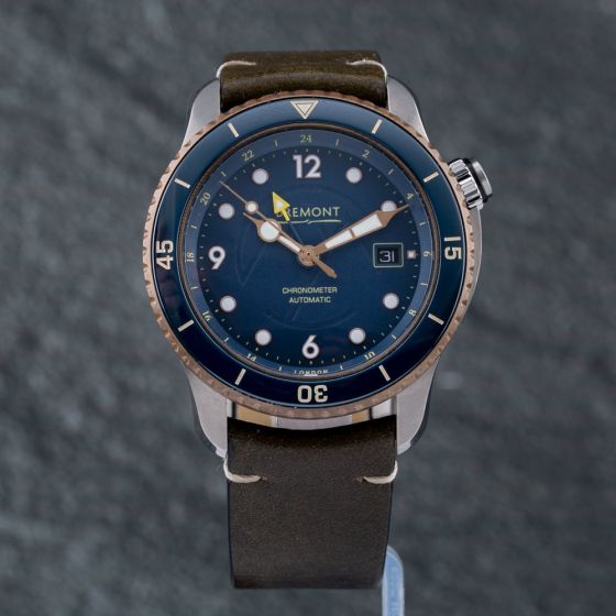 Second Hand Bremont Mens Limited Edition Project Possible Blue Dial Leather Strap Watch PROJECT POSSIBLE
