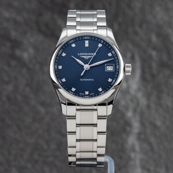 Second Hand Longines Ladies Master Collection Blue Dial Silver Bracelet Watch L23574976