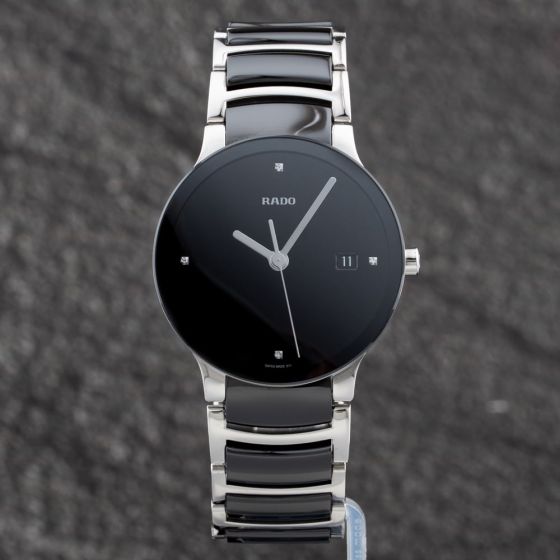 Second Hand Rado Mens Centrix Black Bracelet Watch R30934712