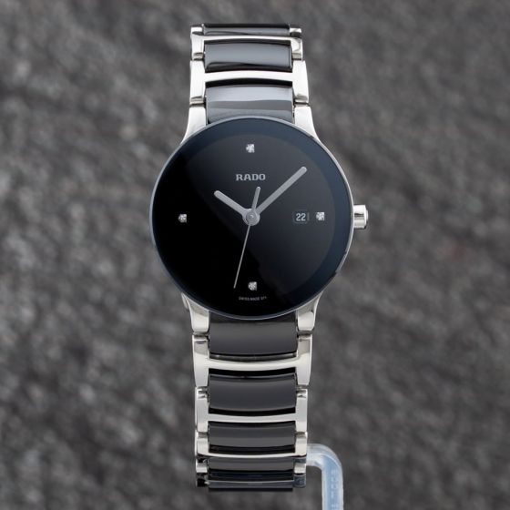 Second Hand Rado Ladies Centrix Black Bracelet Watch R30935712