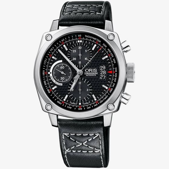 Second Hand Oris BC4 Automatic Black Leather Strap Watch 674 7616 4154-07 LS