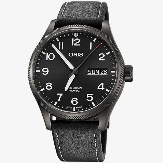 Second Hand Oris Big Crown Automatic Leather Strap Watch 752 7698 4264-07 TS