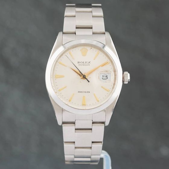 Second Hand Rolex Oysterdate Precision Vintage Watch 6694