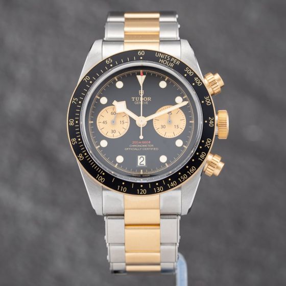 Second Hand Tudor Mens Black Bay S&G Bracelet Watch M79363N-0001