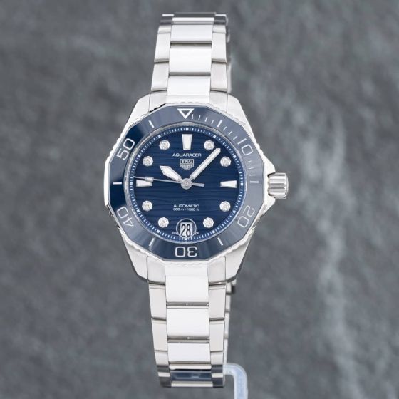 Second Hand TAG Heuer Aquaracer Diamond Dot Dial Watch WBP231B.BA0618