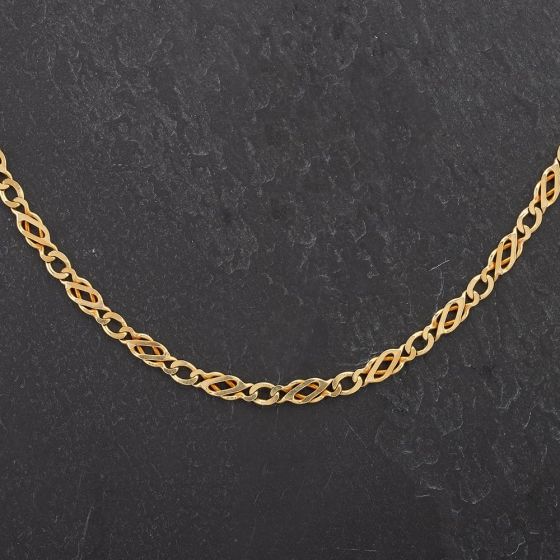 Second Hand 9ct Yellow Gold 18 Inch Curb Chain 4602004