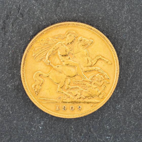 Second Hand Yellow Gold King George 1900 Half Sovereign Coin 47011052