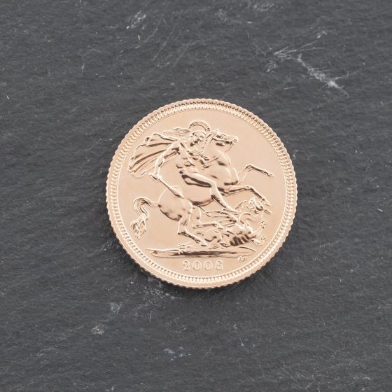 Second Hand 22ct Yellow Gold 2006 Queen Elizabeth II Half Sovereign Coin 47011144