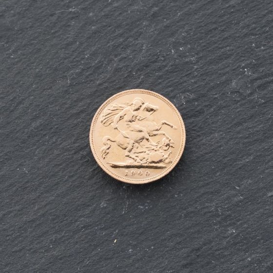 Second Hand 22ct Yellow Gold 1900 Queen Victoria Half Sovereign Coin 47011157