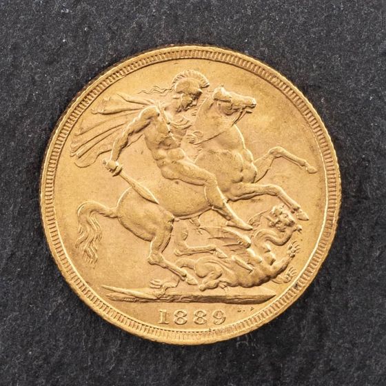 Second Hand 22ct Yellow Gold 1889 Full Sovereign Coin 47021049