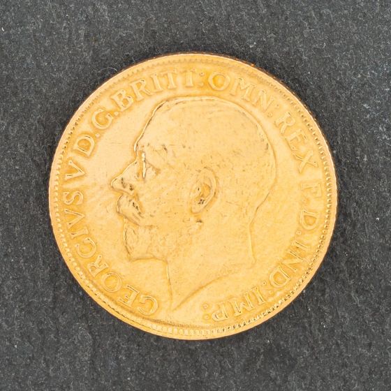 Second Hand Yellow Gold King George 1912 Sovereign Coin 47021050