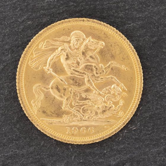 Second Hand 22ct Yellow Gold 1966 Full Sovereign Coin 47021111
