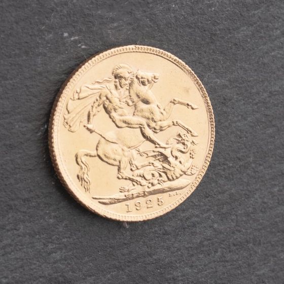 Second Hand 22ct Yellow Gold 1925 George V Full Sovereign Coin Coin 47021186