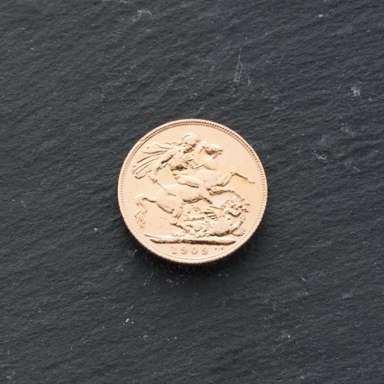 Second Hand 22ct Yellow Gold 1909 Edward VII Full Sovereign Coin ...