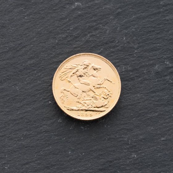 Second Hand 22ct Yellow Gold 1899 Queen Victoria Full Sovereign Coin 47021229