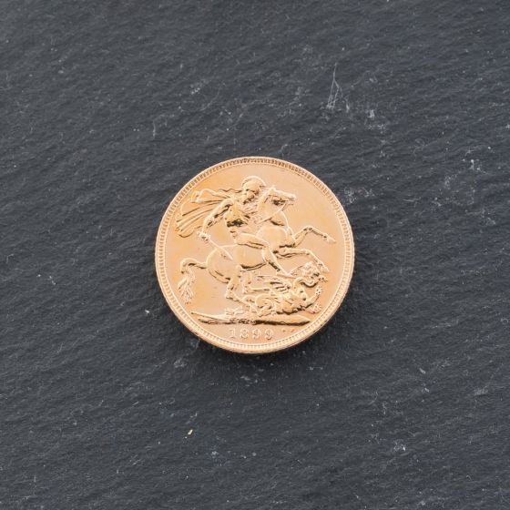 Second Hand 22ct Yellow Gold 1899 Queen Victoria Full Sovereign Coin 47021230