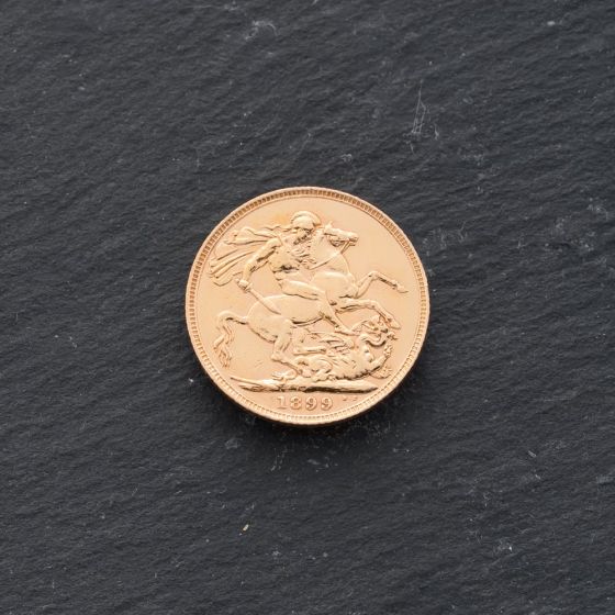 Second Hand 22ct Yellow Gold 1899 Queen Victoria Full Sovereign Coin 47021231