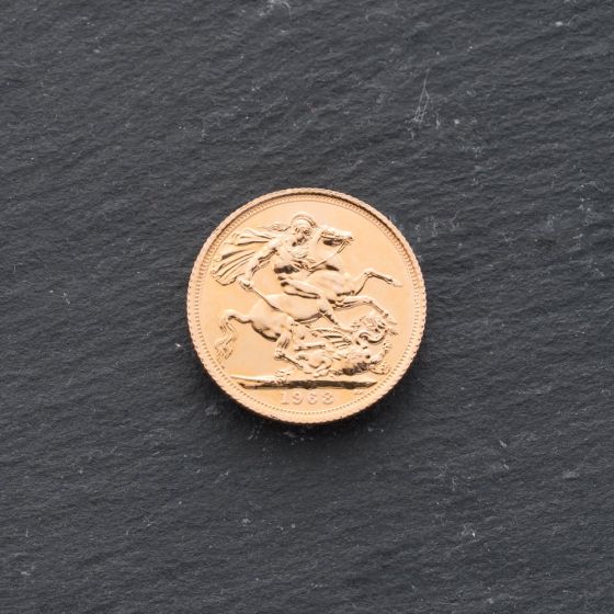 Second Hand 22ct Yellow Gold 1968 Queen Elizabeth II Full Sovereign Coin 47021238