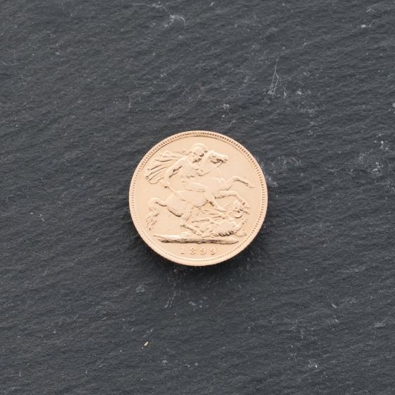Second Hand 22ct Yellow Gold 1899 Queen Victoria Full Sovereign Coin 47021251