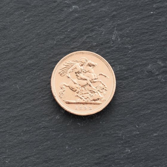 Second Hand 22ct Yellow Gold 1893 Queen Victoria Full Sovereign Coin 47021252