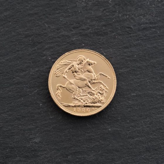 Second Hand 22ct Yellow Gold 1926 King George V Full Sovereign Coin 47021259