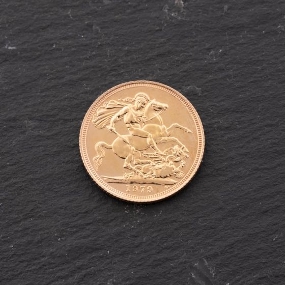 Second Hand 22ct Yellow Gold 1979 Queen Elizabeth II Full Sovereign Coin 47021263