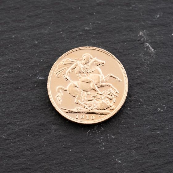 Second Hand 22ct Yellow Gold 1910 Edward VII Full Sovereign Coin 47021267
