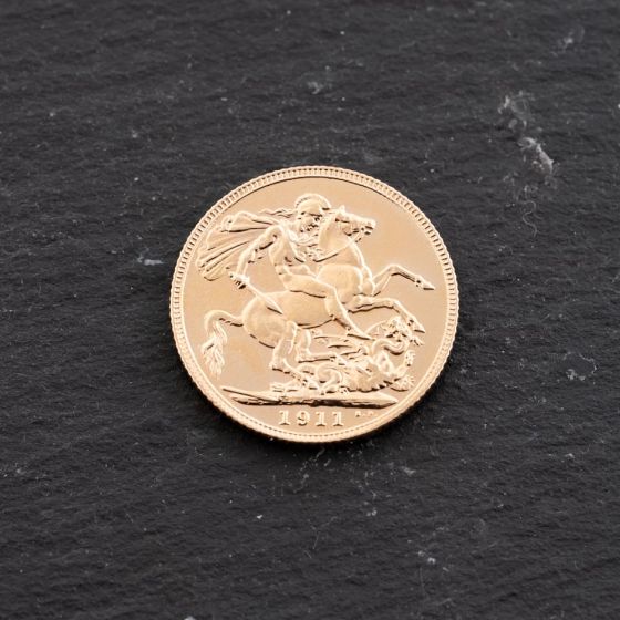 Second Hand 22ct Yellow Gold 1911 George V Full Sovereign Coin 47021270