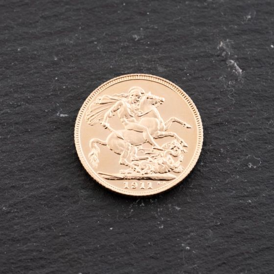 Second Hand 22ct Yellow Gold 1911 George V Full Sovereign Coin 47021271