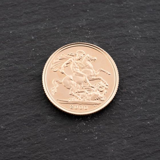 Second Hand 22ct Yellow Gold 2000 Queen Elizabeth II Full Sovereign Coin 47021273