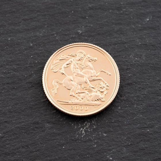 Second Hand 22ct Yellow Gold 2000 Queen Elizabeth II Full Sovereign Coin 47021274