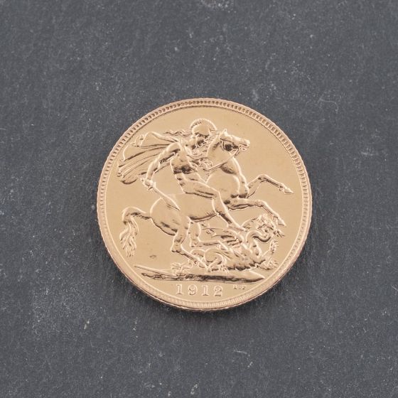 Second Hand 22ct Yellow Gold 1912 King George Full Sovereign Coin 47021277