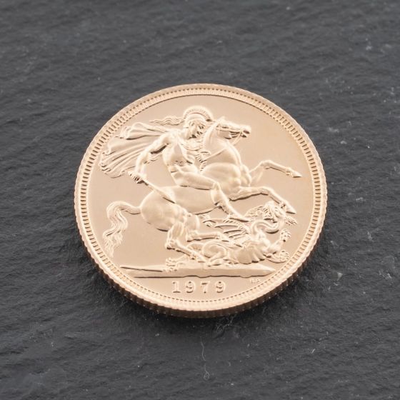 Second Hand 22ct Yellow Gold 1979 Queen Elizabeth Full Sovereign Coin 47021295