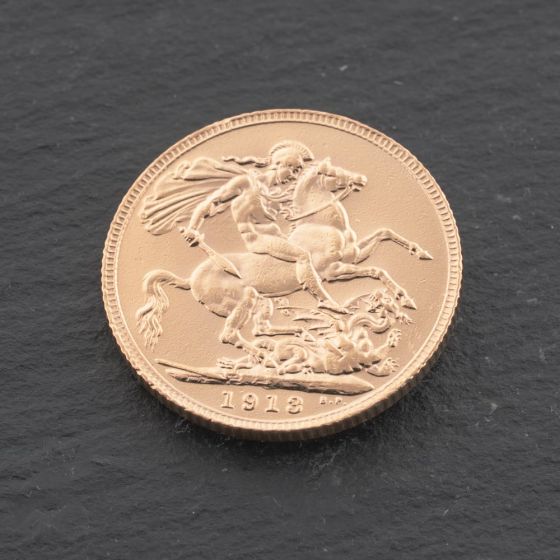 Second Hand 22ct Yellow Gold 1913 King George Full Sovereign Coin 47021297