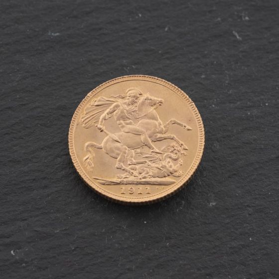 Second Hand 22ct Yellow Gold King George V 1911 Full Sovereign Coin 47021315