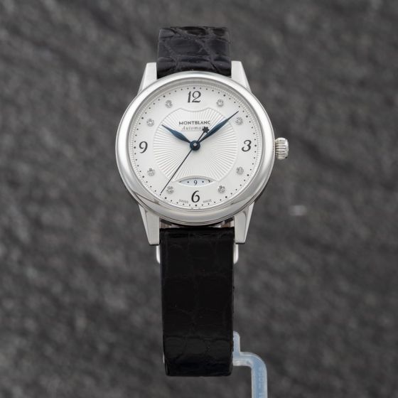 Second Hand Montblanc Ladies Boheme White Dial Leather Strap Watch 111055