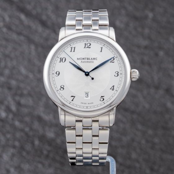 Second Hand Montblanc Mens Star Legacy Silver Dial Bracelet Watch 117324