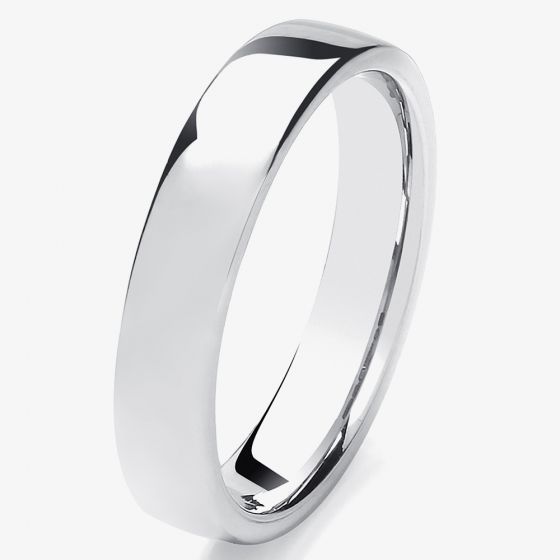Platinum 4mm Soft Court Gents Wedding Ring 4GMS-PT