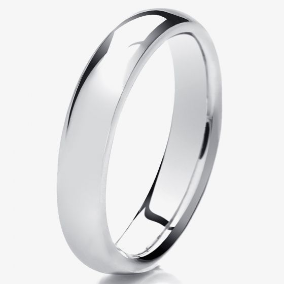 Platinum 4mm Court Wedding Ring 4LLC-PT
