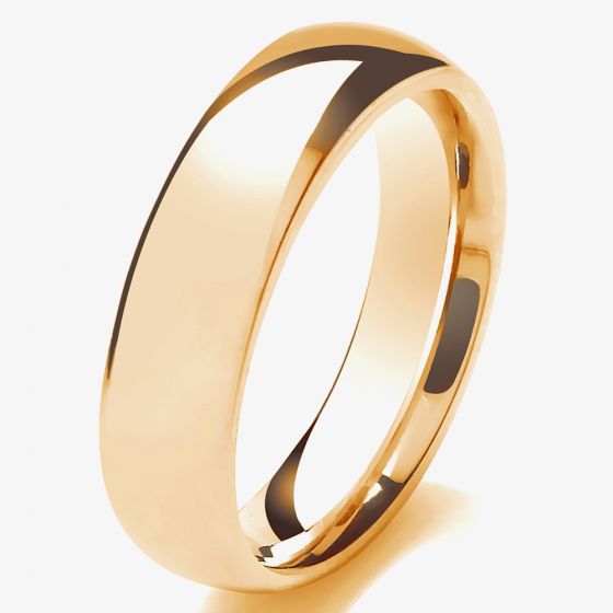 18ct Yellow Gold 6mm Court Gents Wedding Ring 6GLC-18Y