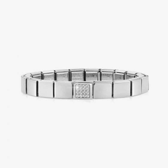 Nomination Glam White Pave Square Bracelet 239101/14