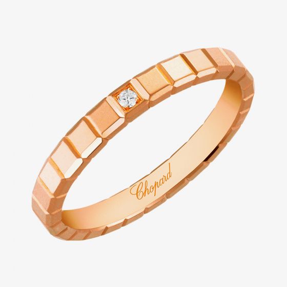 Chopard 18ct Rose Gold Ice Cube Pure Diamond Ring (M) 827702-5229
