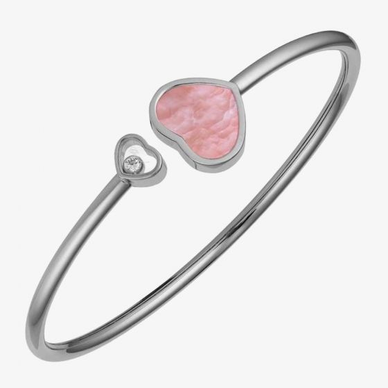 Chopard Happy Hearts 18ct White Gold Mother of Pearl Bangle 857482-1706